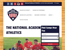 Tablet Screenshot of nationalacademyofathletics.com